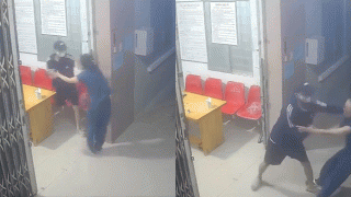 Camera ghi lại cảnh tượng nữ y tá bị nam thanh niên giả bệnh vào khám rồi túm cổ, đe dọa cướp tiền