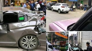 Hiện trường tan hoang vụ tai nạn liên hoàn trên quốc lộ 1A khiến 6 xe ô tô cùng lúc va chạm mạnh