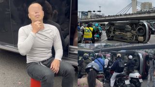 Hé lộ kết quả nồng độ cồn của tài xế ô tô gây tai nạn liên hoàn rồi lật nghiêng ở Ngã Tư Sở