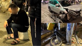 Hiện trường xe tải gây tai nạn liên hoàn tông ô tô con qua dải phân cách, hành động của tài xế gây phẫn nộ