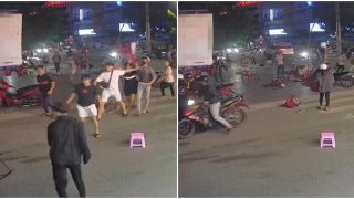 Nhóm gần 20 người xông vào quán nước đánh người, đập phá rồi rời đi và nói 1 câu ‘xanh rờn’ với chủ quán