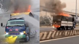 Xe tải bốc cháy, tài xế lái ngay đến trụ sở cảnh sát PCCC ở TPHCM nhờ dập lửa: Tiết lộ nguyên nhân vụ việc