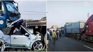 Công an thông tin nóng vụ tông liên hoàn giữa 7 xe ô tô trên quốc lộ 5 khiến 2 người chết