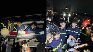 Hiện trường tai nạn xe khách và xe tải trên cao tốc Cao Bồ-Mai Sơn: Nghẹt thở giải cứu 2 tài xế kẹt trong cabin