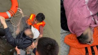 Hiện trường hỗn loạn cứu vớt người đàn ông nhảy cầu Vĩnh Tuy, Hà Nội giữa thời tiết giá rét