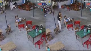 Nổi da gà khoảnh khắc mẹ liều mạng cứu con nhỏ khỏi ‘bé na’, phi dép dứt khoát như trong phim