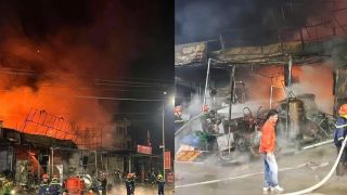 Hiện trường cháy 2 nhà kinh doanh điện máy, điện lạnh ở Phú Thọ: Thiệt hại nặng nề, làm rõ nguyên nhân?