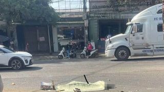 Hiện trường đau lòng vụ người phụ nữ tử vong tại chỗ sau cú va chạm với xe tải