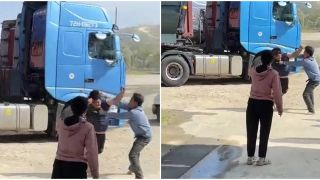 Xôn xao clip 2 tài xế xe ben đánh nhau đến chảy máu trong 1 mỏ đá ở Lâm Đồng, công an vào cuộc