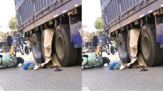 Thanh Hóa: Hai mẹ con va chạm xe tải, bé trai 7 tuổi lọt gầm không qua khỏi, hiện trường thương tâm