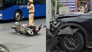 Xe điên ‘đại náo’ giao lộ tại TP.HCM: Tài xế đạp nhầm chân ga húc văng loạt xe máy