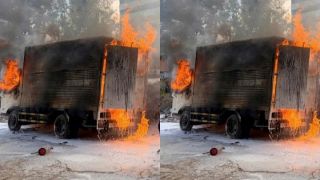 Gia Lai: Xe tải chở xăng dầu bốc cháy dữ dội ngay trong khuôn viên cây xăng