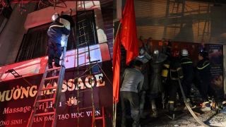 Hiện trường cháy quán massage ở Hà Nội, khẩn trương điều tra làm rõ nguyên nhân