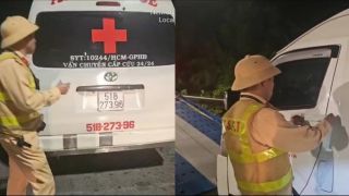 Tài xế lái xe cấp cứu trên cao tốc sử dụng giấy phép hết hạn 1 năm, đối diện mức phạt lớn