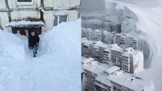 Đợt bão tuyết lớn nhất trong 60 năm ở Nga: Tuyết cao ngang đèn giao thông, đã có 2 người tử vong