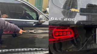 Công an vào cuộc xử lý vụ đỗ xe vỉa hè Hà Nội, Mercedes GLC200 bị đập phá, thiệt hại gần 120 triệu đồng