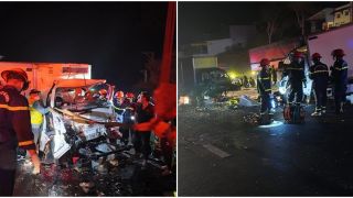 Hiện trường kinh hoàng vụ 2 ô tô tải tông trực diện trên QL20 khiến 4 người thương vong