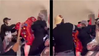 Clip nhóm thanh niên ‘đi bão’ trùm chăn, cờ Tổ quốc để quấy rối, hành hung phụ nữ gây phẫn nộ