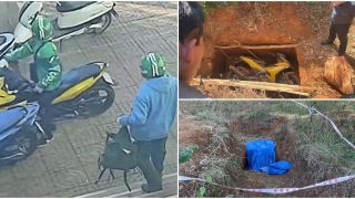 Công an mở rộng điều tra, phát hiện manh mối mới từ chiếc hố chôn xe máy nghi của 2 tên cướp ngân hàng ở Gia Lai