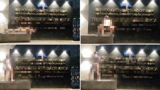 Cơ quan chức năng lên tiếng về thanh niên có hành vi phản cảm trước cổng trường Đại học Bách Khoa