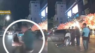 Camera phơi bày cảnh xô xát ở trung tâm thương mại, một người đàn ông bị đấm gục giữa đường