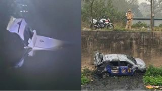 Hiện trường ô tô lao xuống sông Nhuệ, tài xế thoát chết thần kỳ, nguyên nhân nhiều người dễ gặp phải