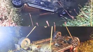 Xe bán tải lao xuống suối sâu, lật ngửa trong đêm ở Lào Cai: 2 người tử vong, 2 người bị thương