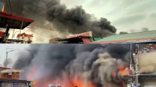 Lửa thiêu rụi nhiều ki-ốt tại chợ Dành: Hàng chục gian hàng thành tro, nguyên nhân còn mơ hồ