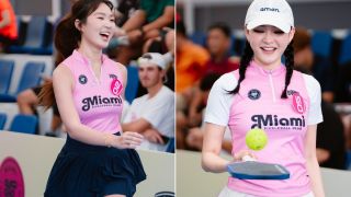 Em Kim gây sốt với nhan sắc thăng hạng, vẫn bị chỉ trích vì kỹ năng pickleball thua xa Hiền Hồ