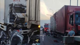 Hiện trường va chạm liên hoàn trên cao tốc TPHCM - Long Thành, tài xế xe tải tử vong tại chỗ