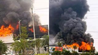 Cận cảnh hiện trường vụ cháy cụm công nghiệp Ninh Bình: Khói đen ngùn ngụt, thiệt hại ra sao?