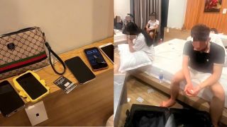 Cận cảnh bắt quả tang nhóm nam nữ rủ nhau vào khách sạn làm chuyện đáng xấu hổ vào sáng mùng 3 Tết