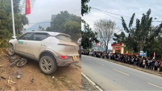 Vụ hiệu trưởng tử vong vì bị ô tô lấn làn húc văng: Hàng nghìn học sinh xếp hàng tiễn biệt người thầy