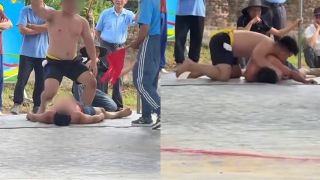 Danh tính đô vật gãy cổ, tử vong sau cuộc đấu vật trong hội làng ở Hà Nội, hé lộ hình ảnh tại hiện trường