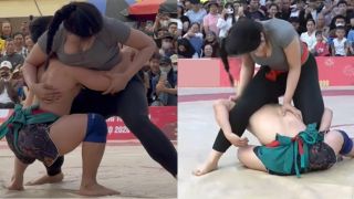 Hot girl Anh Thơ đấu vật với nhà vô địch SEA Games: Màn đụng chạm gây tranh cãi, cần ‘luật riêng’?