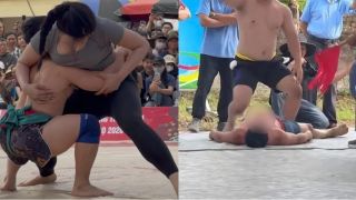Hotgirl Anh Thơ đấu vật 30 giây nhận 5 triệu, bàng hoàng khi nghe tin đô vật tử vong trong hội làng