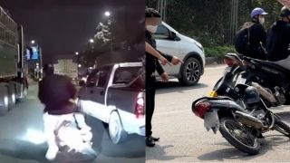 Xe bán tải chèn ngã cả gia đình đi xe máy ở Hà Nội: Có dấu hiệu tội phạm, tài xế có thể bị xử lý thế nào?