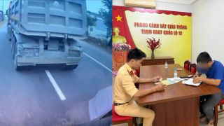Danh tính tài xế xe ben che biển số, chèn ép ô tô trên quốc lộ, nhận mức phạt nghiêm khắc 