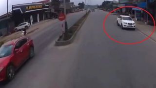 Hà Tĩnh: Nữ tài xế đi ô tô ngược chiều bị người dân ghi hình, chính thức nhận mức phạt nặng