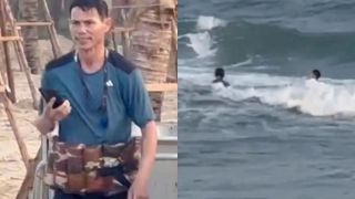 ‘Người hùng’ kể lại giây phút kịch tính giải cứu nam du khách đuối nước trên biển Cửa Lò