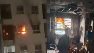 Hiện trường vụ cháy căn hộ chung cư Ecohome 1 ở Hà Nội, xác định được nguyên nhân ban đầu