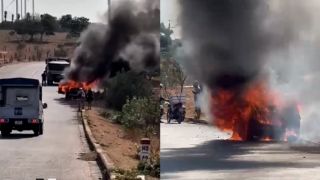 Ôtô bốc cháy trên đường ở Lâm Đồng, phương tiện cháy trơ khung trong ít phút, tình hình những người trong xe? 