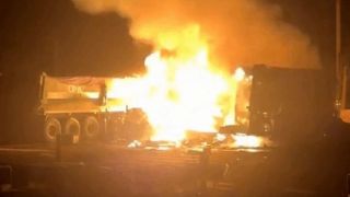 Hiện trường vụ xen ben và container đâm vào nhau rồi bốc cháy ở TP.HCM, nhiều tài sản bị thiêu rụi