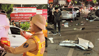 CSGT thông tin kết quả kiểm tra nồng độ cồn và ma túy tài xế Lexus gây tai nạn liên hoàn ở Hà Nội