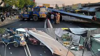 Hiện trường vụ tai nạn giữa xe rác và xe tải tại TP.HCM: Tấm thép 10 tấn rơi tự do, 1 tài xế tử vong