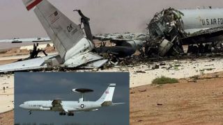 Cận cảnh xác máy bay quý hiếm của Mỹ bị đánh tan nát sau đòn tấn công từ Iran
