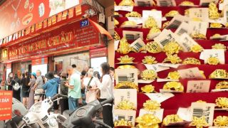 Khách xếp hàng giao dịch vàng tại Bảo Tín Minh Châu, doanh nghiệp lên tiếng về nguồn cung và quyền lợi người mua