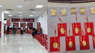 Giá vàng hôm nay 13/4: SJC, vàng nhẫn, giá vàng thế giới cùng giảm, giao dịch mua - bán xuất hiện cảnh tượng lạ 