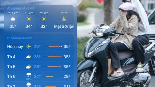 Đây là thời điểm rét nàng bân về Việt Nam, chấm dứt hoàn toàn nắng nóng theo dự đoán của iPhone