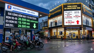 Giá xăng dầu tối nay (15/4) bình ổn, mai có thể đại hạ giá, RON 95 cán mốc 20.000 VNĐ/lít, giá smartphone thì sao?